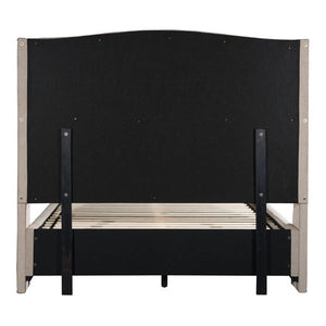 69.3" X 88.6" X 63" Enlightenment Queen Beige Bed