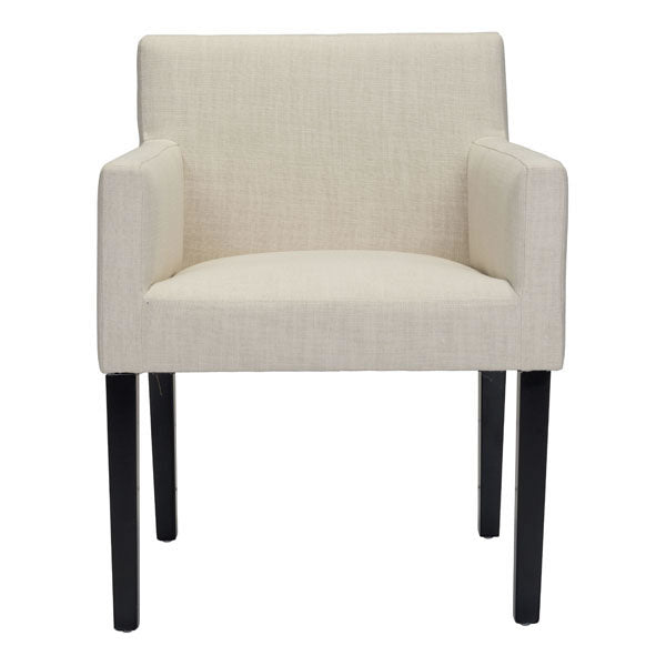 25.2" X 23.6" X 31.5" Beige Linen Dining Chair