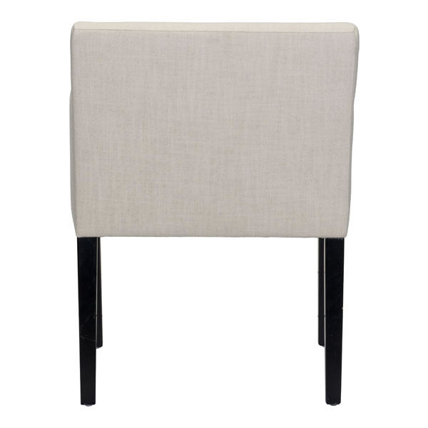 25.2" X 23.6" X 31.5" Beige Linen Dining Chair