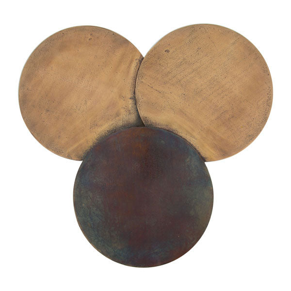 15.8" X 15.8" X 20" Black And White Aluminium Accent Table