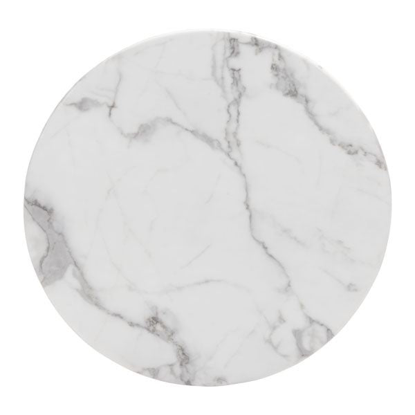 24" X 24" X 16.9" Stone And Gold Faux End Table