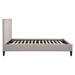 63.4" X 87" X 46.9" Renaissance Queen Dove Gray Bed