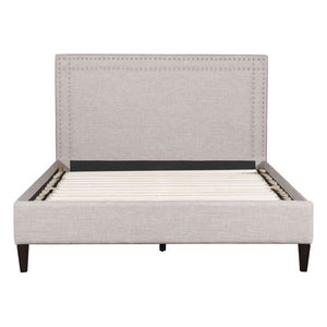 63.4" X 87" X 46.9" Renaissance Queen Dove Gray Bed