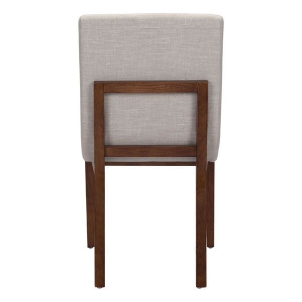 19.7" X 25.6" X 36.2" Beige Linen Dining Chair