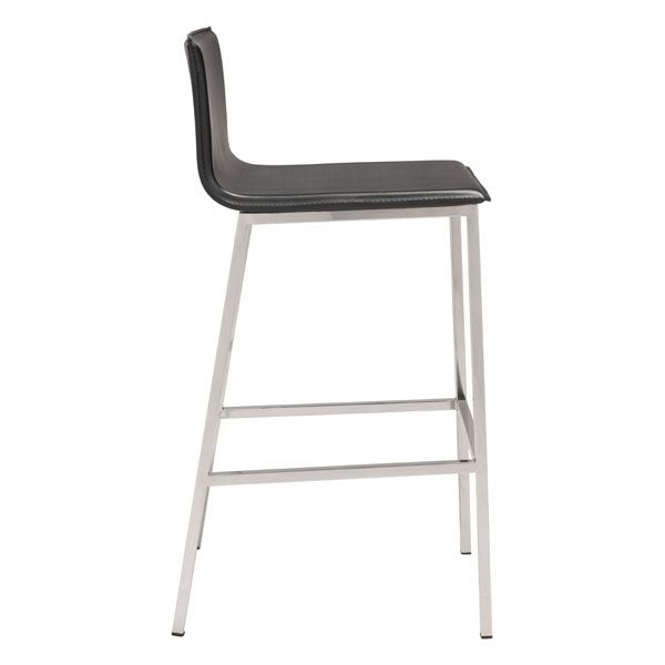 18.5" X 21.1" X 39" Black Leatherette Barstool