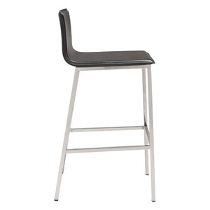 18.5" X 21.1" X 39" Black Leatherette Barstool