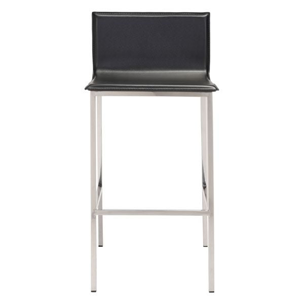 18.5" X 21.1" X 39" Black Leatherette Barstool