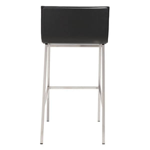 18.5" X 21.1" X 39" Black Leatherette Barstool