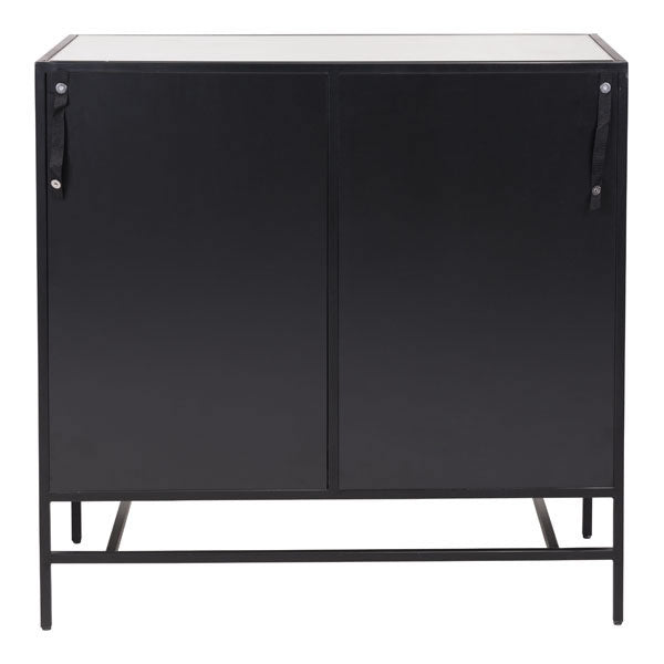 36" X 18.1" X 35.2" Mirror And Metal Cabinet