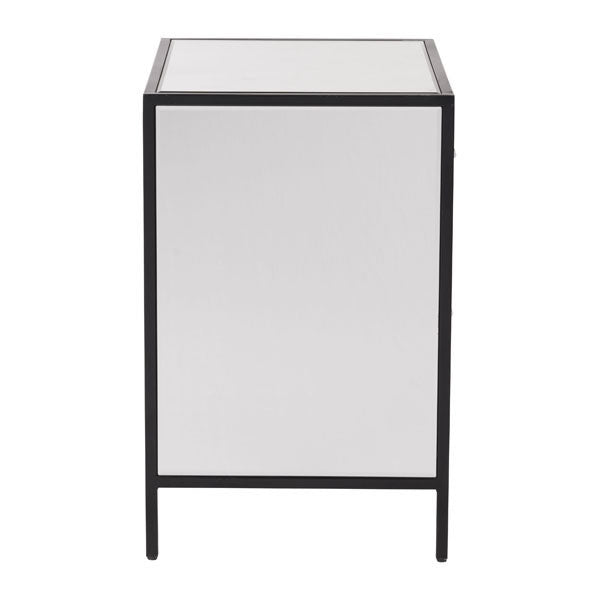 20.3" X 16.5" X 26" Mirror And Metal End Table