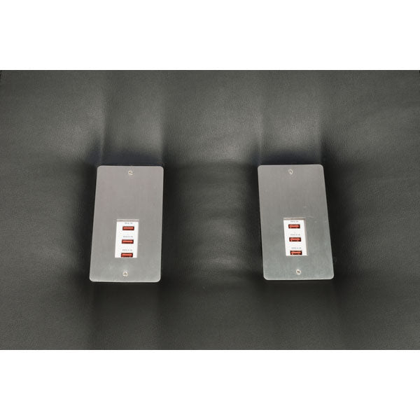 60.5" X 38" X 16" Black Leatherette Ottoman