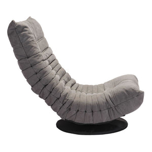 27.6" X 38" X 31.5" Gray Down Low Swivel Chair