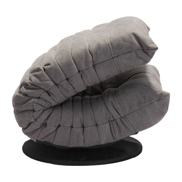 27.6" X 38" X 31.5" Gray Down Low Swivel Chair