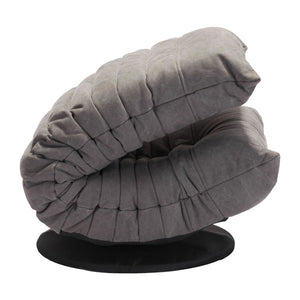 27.6" X 38" X 31.5" Gray Down Low Swivel Chair