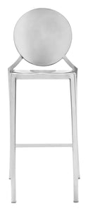 18.9" x 19.3" x 44.9" Stainless Steel, Polished Stainless Steel, Bar Chair - Set of 2