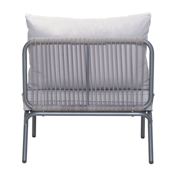 28.5" X 30" X 27" Single Gray Sunproof Fabric Armless