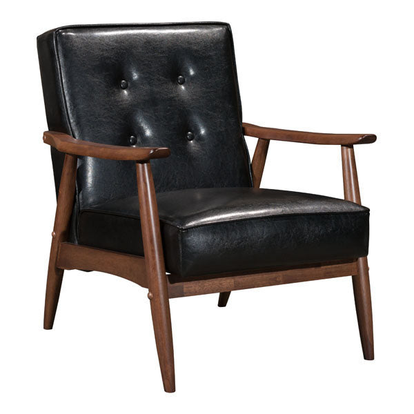 27.2" X 32.1" X 32.9"  Black Rocky Arm Chair