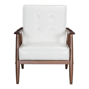 27.2" X 32.1" X 32.9" White Rocky Arm Chair