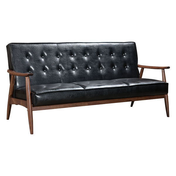 68.5" X 32.1" X 32.9" Black Rocky Sofa