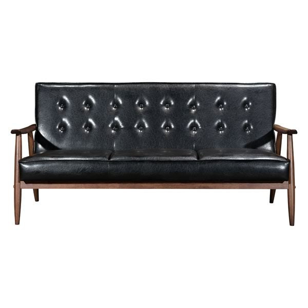68.5" X 32.1" X 32.9" Black Rocky Sofa