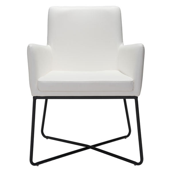 24" X 24.8" X 33.9" White Lounge Chair