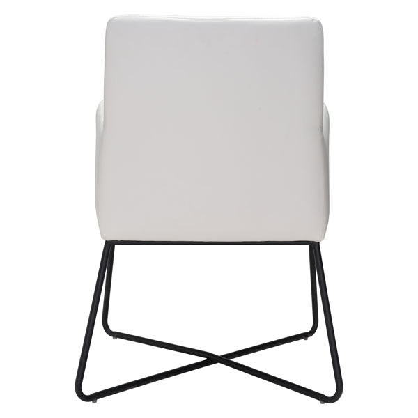 24" X 24.8" X 33.9" White Lounge Chair