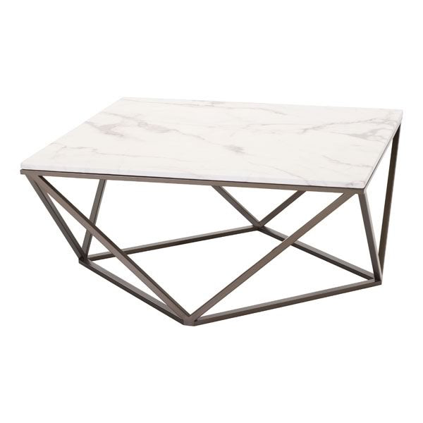 47.2" X 23.6" X 17.7" White Coffee Table