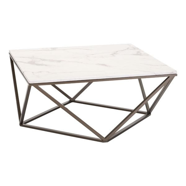 47.2" X 23.6" X 17.7" White Coffee Table