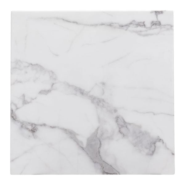 20.1" X 20.1" X 21.7" Stone And A. Brass Faux End Table