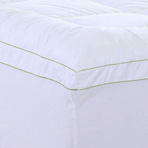 17" Square Quilted Accent Full Piping Mattress Pad With Fitted Cover
