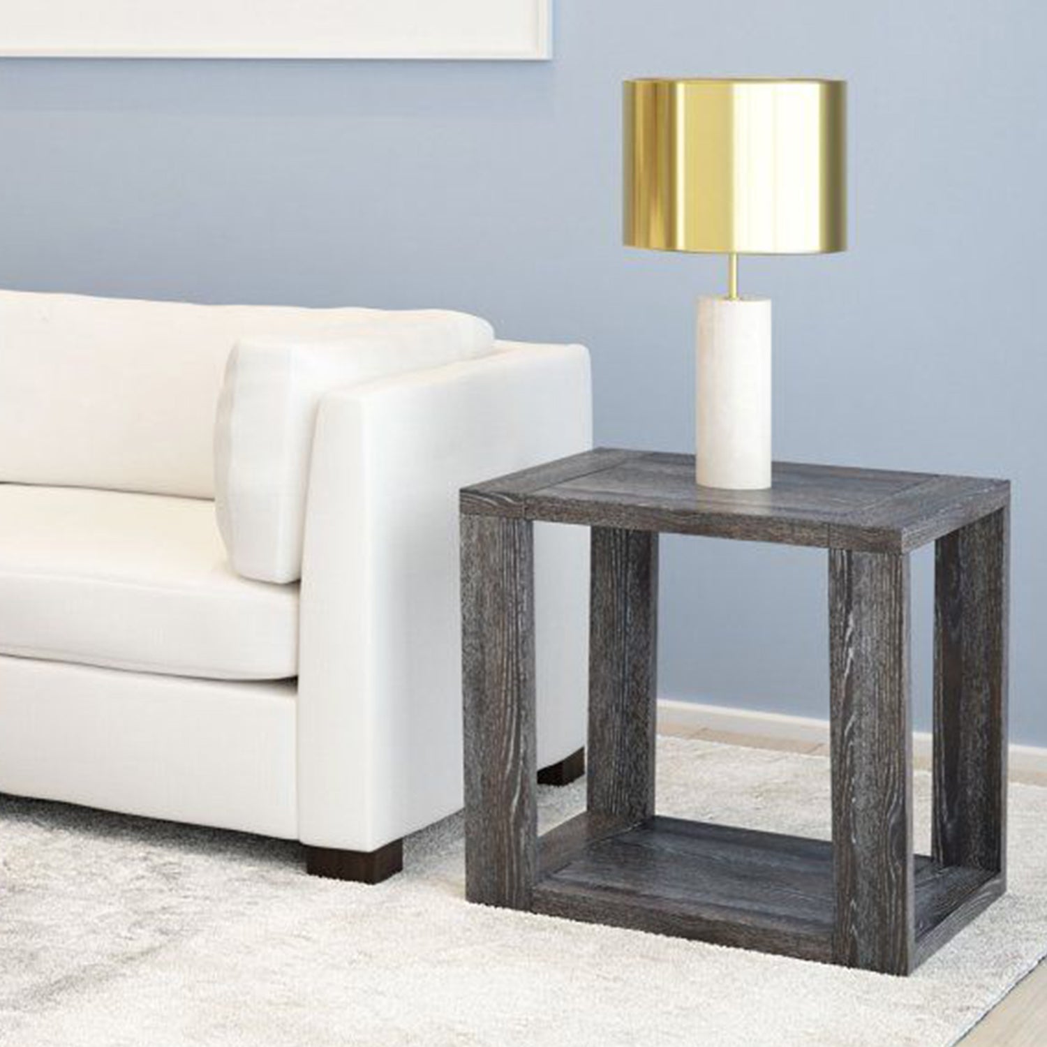 28" X 28" X 12" Gray End Table