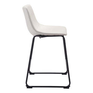 20" X 26" X 10" Distressed White Smart Counter Chair