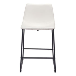 20" X 26" X 10" Distressed White Smart Counter Chair