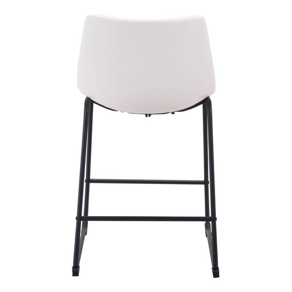 20" X 26" X 10" Distressed White Smart Counter Chair