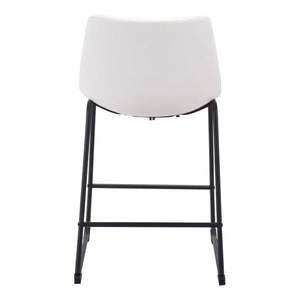20" X 26" X 10" Distressed White Smart Counter Chair