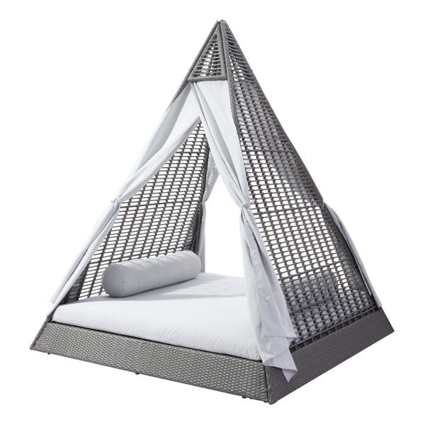 77" X 79" X 9" Gray And Light Gray Daybed