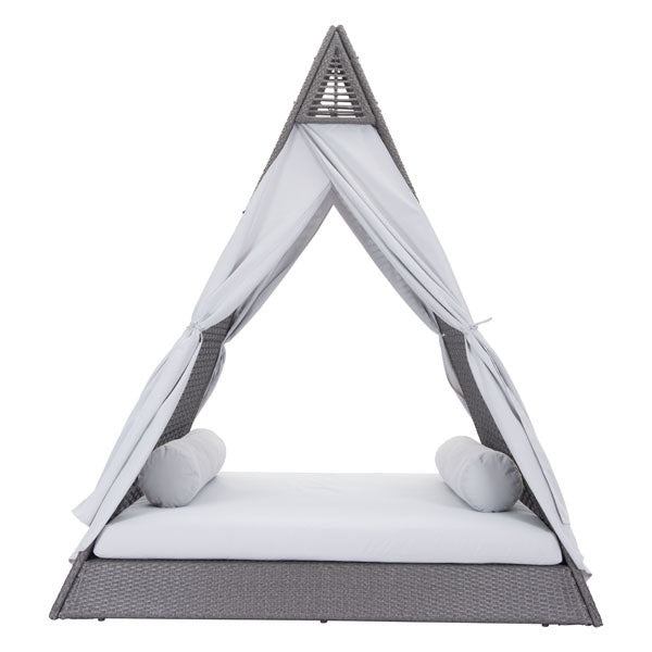 77" X 79" X 9" Gray And Light Gray Daybed