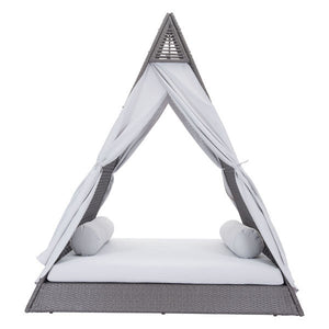 77" X 79" X 9" Gray And Light Gray Daybed
