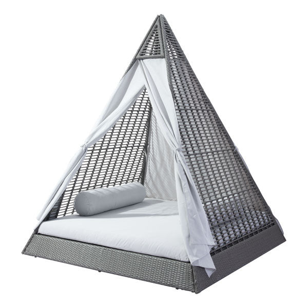 77" X 79" X 9" Gray And Light Gray Daybed