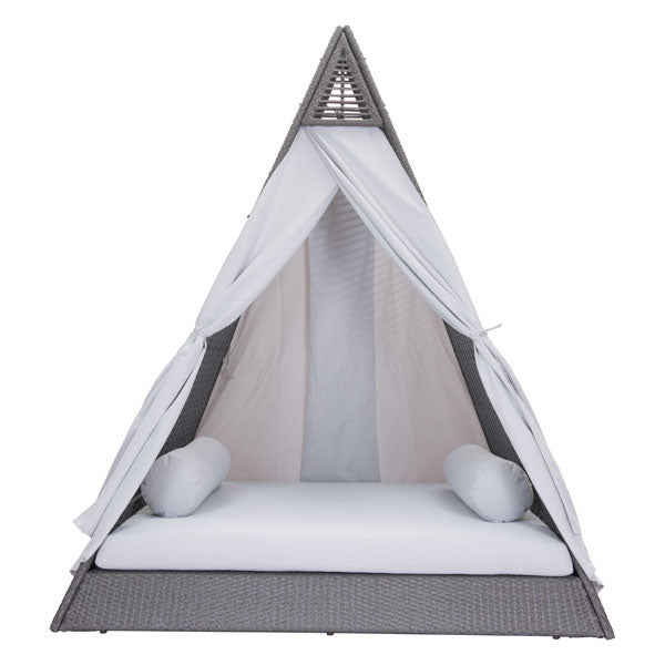 77" X 79" X 9" Gray And Light Gray Daybed