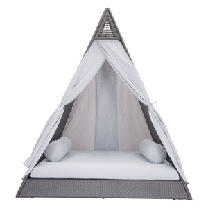 77" X 79" X 9" Gray And Light Gray Daybed