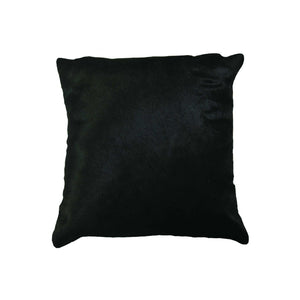 18" x 18" x 5" Black Cowhide - Pillow