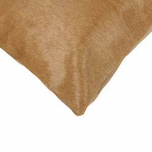 18" x 18" x 5" Tan Cowhide - Pillow