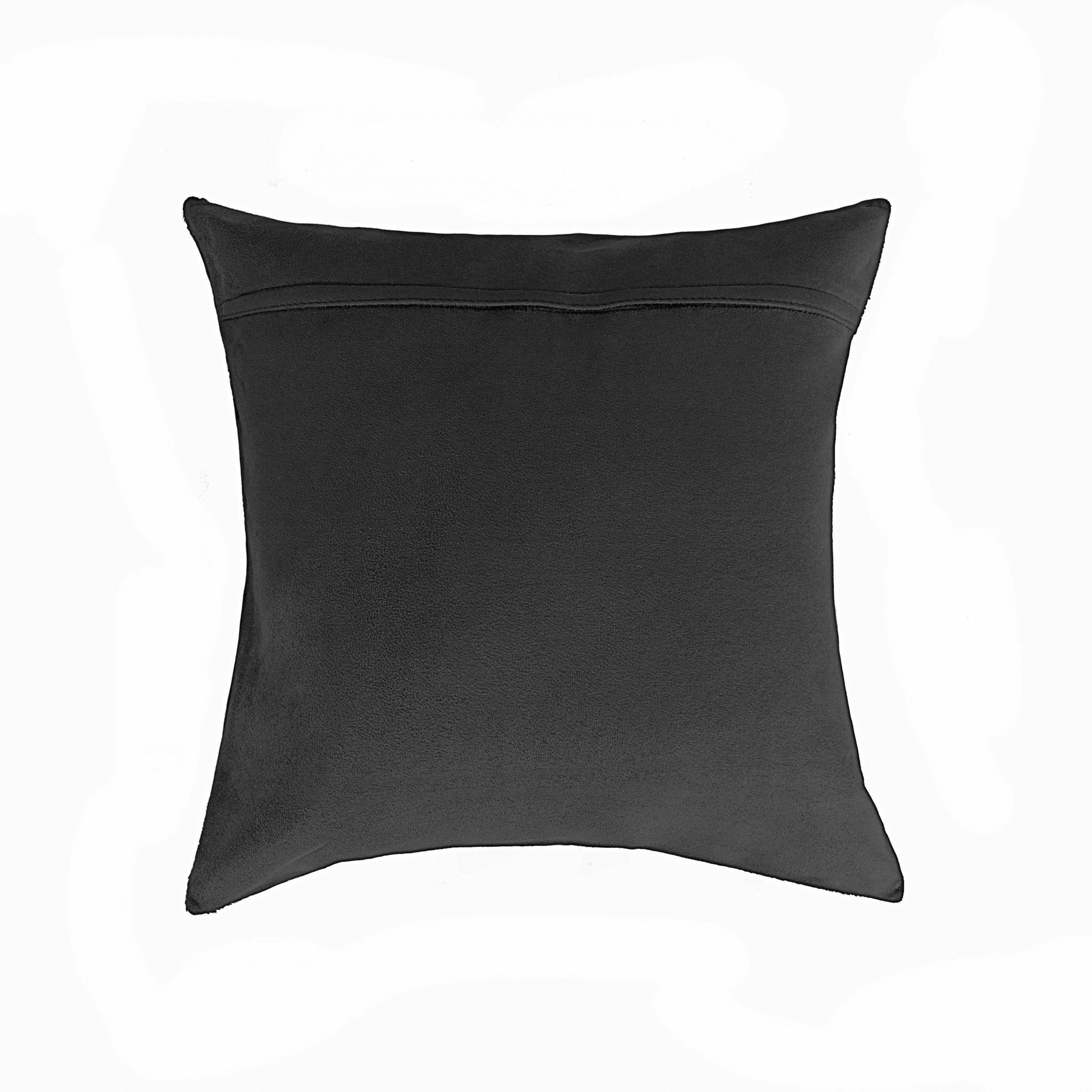 18" x 18" x 5" Salt And Pepper Black And White Cowhide - Pillow