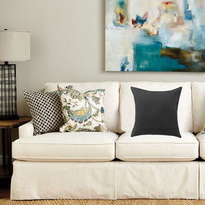 18" x 18" x 5" Salt And Pepper Black And White Cowhide - Pillow