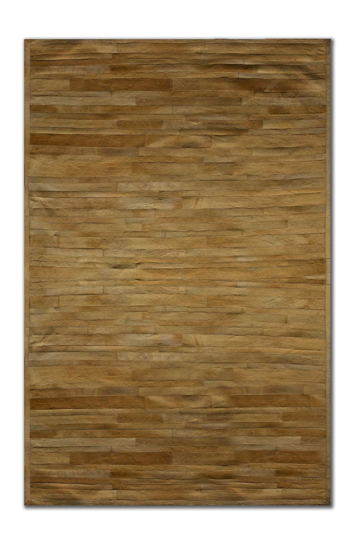 60" x 96" Tricolor, 4" Square Patches, Cowhide - Area Rug
