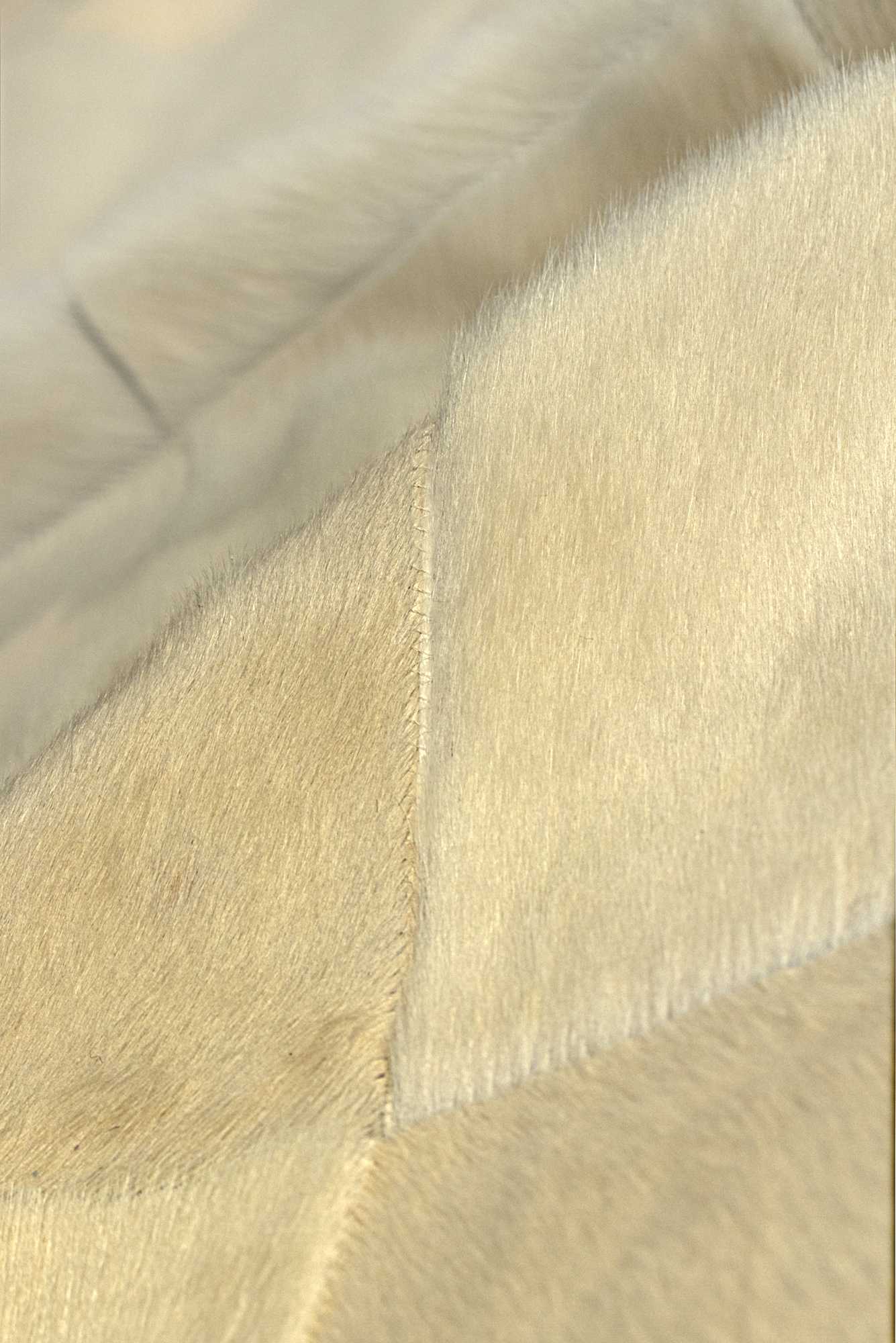 60" x 96" Natural, 10" Square Patches, Cowhide - Area Rug