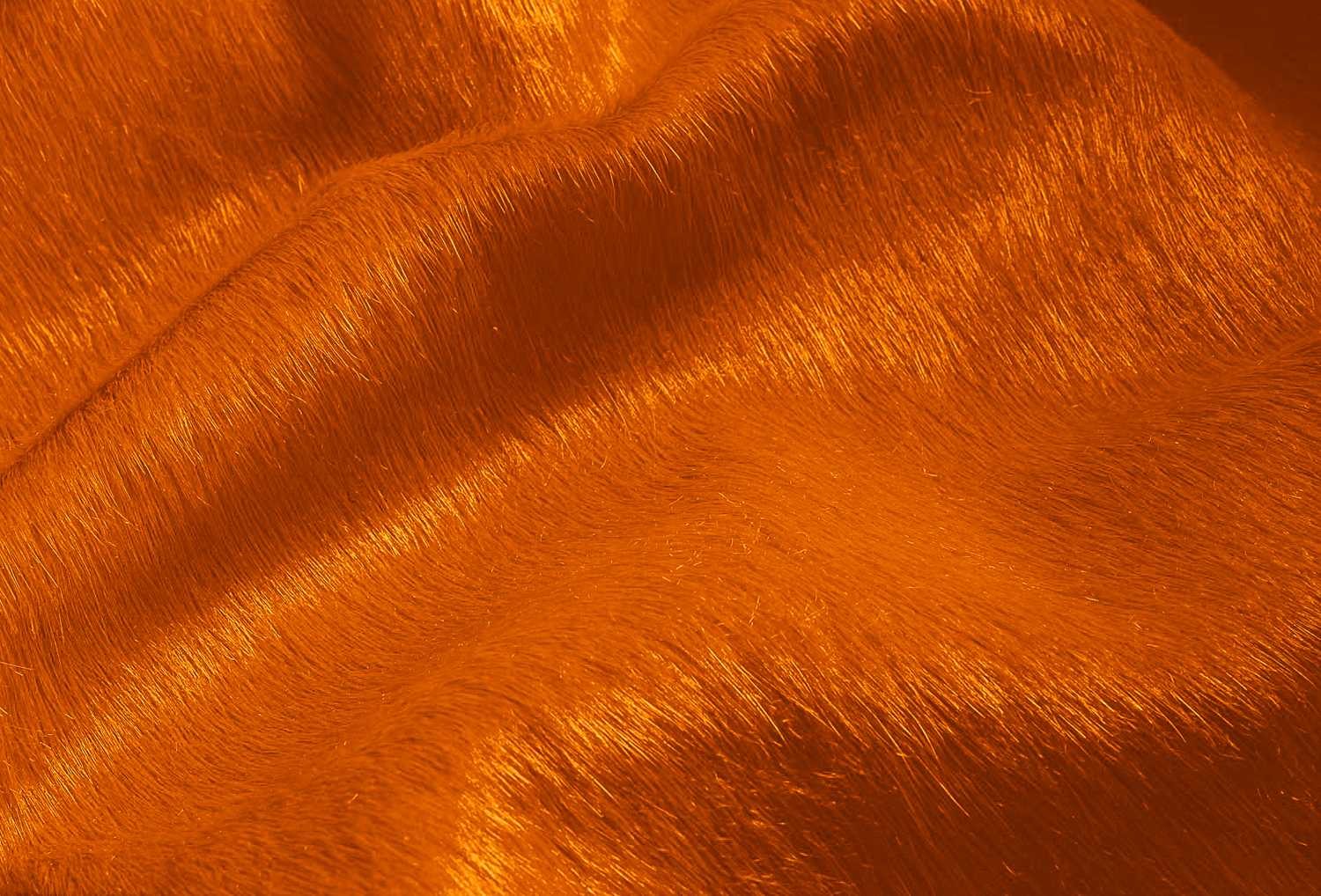 72" x 84" Orange, Cowhide - Rug