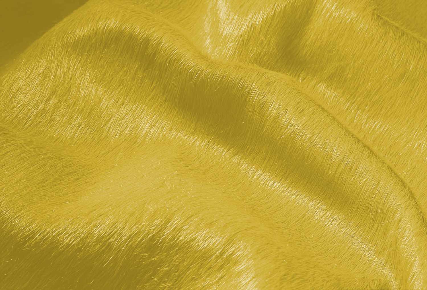 72" x 84" Yellow, Cowhide - Rug