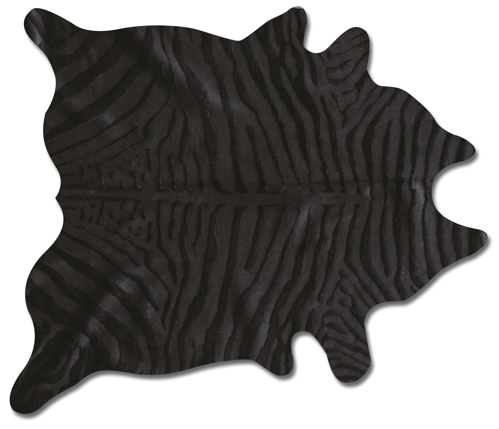 72" x 84" Black, Cowhide - Rug